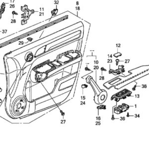 Honda CR-V EX 2007-2012 Offside Front Door Armrest