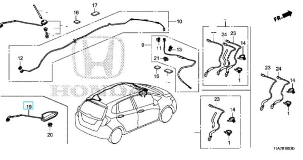 Honda Jazz 2016-2020 Shark Fin Antenna