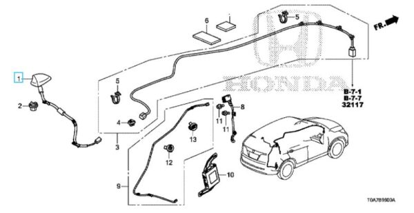 Honda CR-V EX 2013-2018 'Shark Fin' Antenna