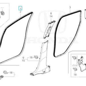Honda Jazz 2016-2020 OSF Door Aperture Seal