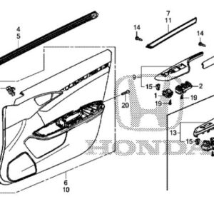 Honda Civic 2017-2021 NSF Door Arm Rest