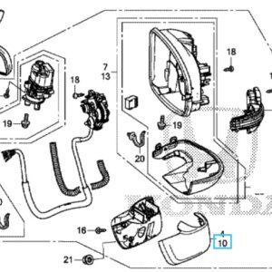 Honda Jazz 2016-2019 Nearside Mirror Base Cover