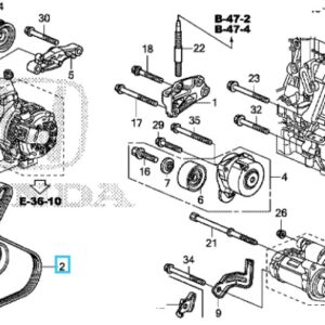 Honda CR-V 2.2 Diesel 2013-2014 Alternator Belt
