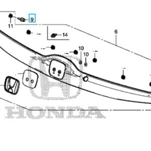Honda Jazz 2016-2019 Tailgate Trim Bolt