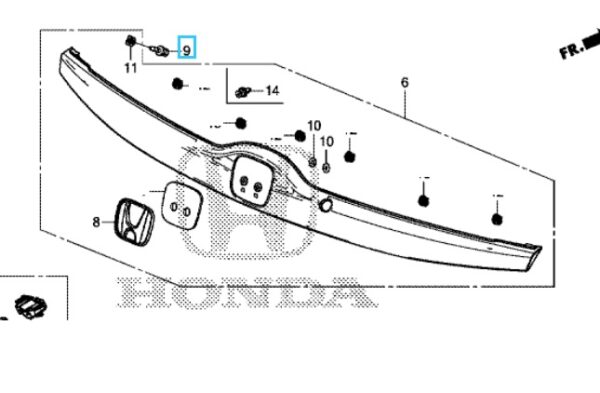 Honda Jazz 2016-2019 Tailgate Trim Bolt