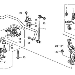 Honda CR-V 2007-2012 Civic 2012-2016 Front Lower Arm Front Bolt