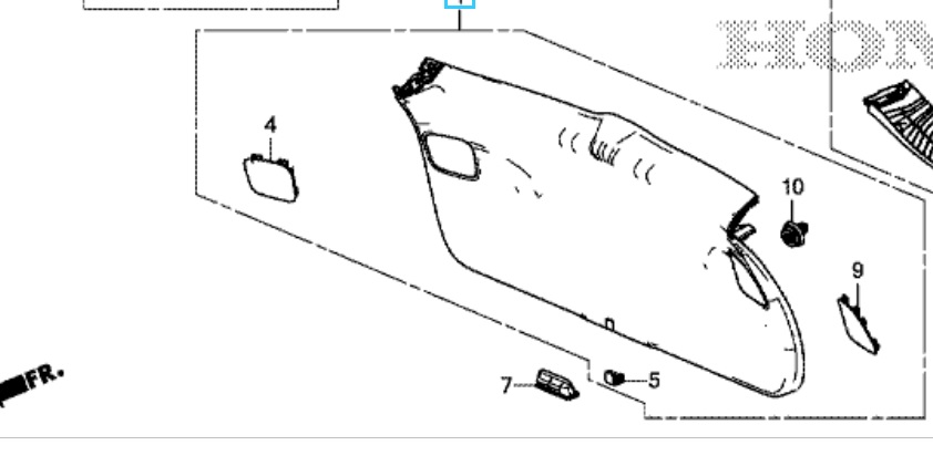 Honda HR-V 2019-2020 Tailgate Lining