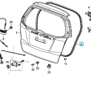 Honda Jazz 2009-2015 Tailgate Weatherstrip