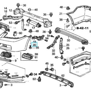 Honda Accord 2005 Bumper To Wing Bracket