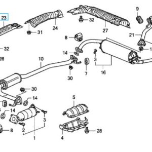 Honda Civic 2006-2011 Centre Pipe Silencer Baffle Plate