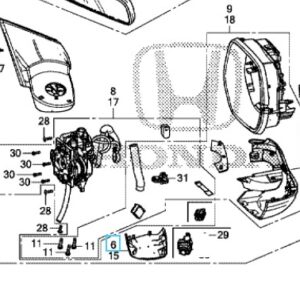 Honda CR-V 2019-2023 Offside Mirror Base Cover