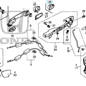 Honda Civic 2012-2015 OSF Outer Door Handle Base Cover