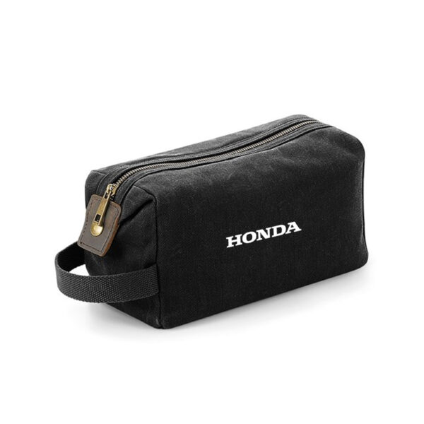 Honda Waxed Canvas Wash Bag Black Honda Direct Parts