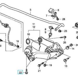 Honda CR-V 2007 Rear Trailing Arm Front Bolt