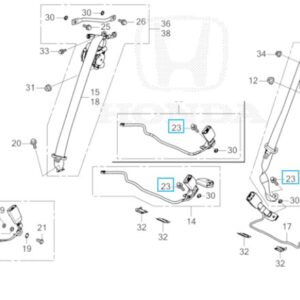 Honda Civic 2017-2021 NSR Seatbelt Lower Bolt