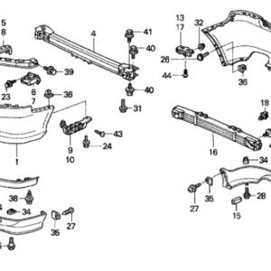 Honda Civic 2001-2005 Rear Bumper Bolt