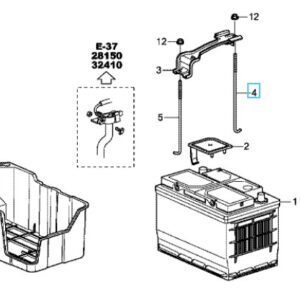 Honda Accord 2003-2015 Battery Clamp Bolt 195mm