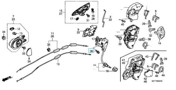 Honda CR-Z Door Latch Bolt | Honda Direct Parts