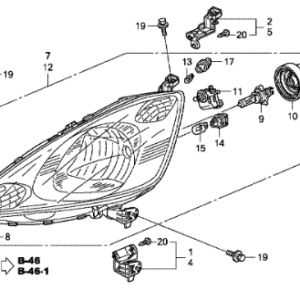 Honda Jazz 2009-2011 RH Headlamp Bracket C
