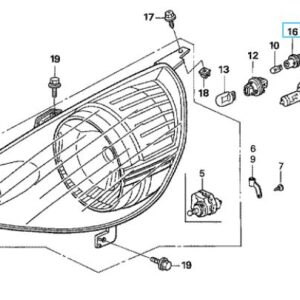 Honda Jazz 2005-2008 Headlight Sidelight Bulb Holder