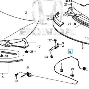 Honda Civic 2012-2016 Bonnet Release Cable