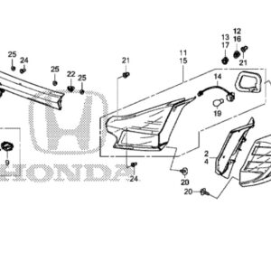 Honda Civic Tourer 2014-2016 Rear Centre Light