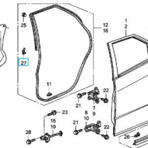 Honda Civic 2006-2011 Rear Door Weatherstrip Offset Clip