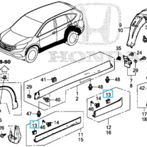 Honda CR-V 2013-2018 Lower Door Moulding Clip