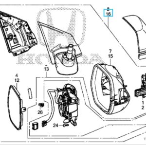 Honda CR-V SE 2013-2014 Nearside Mirror