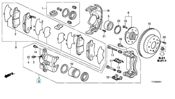 Honda Jazz 2009-2011 NSF Caliper