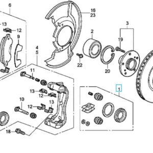 Honda CR-V 2007-2012 Front Caliper Repair Kit