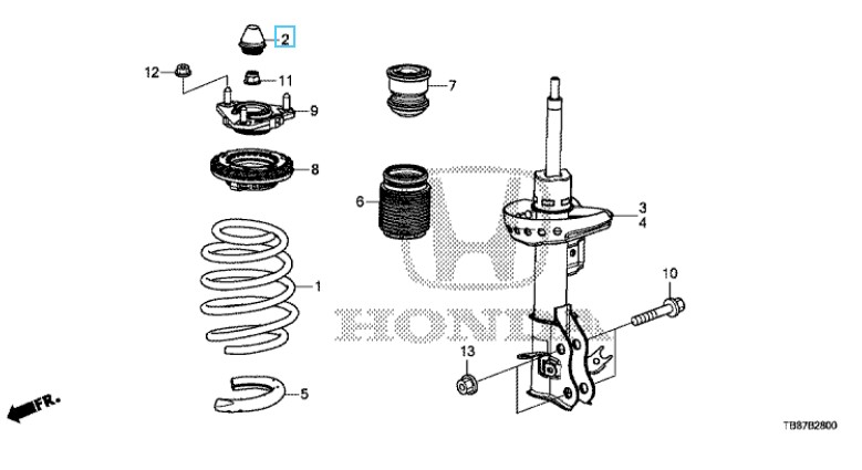 Honda Civic Tourer 2014-2017 Front Shock Mounting Cap