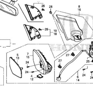 Honda Civic 2012-2016 Offside Mirror Casing
