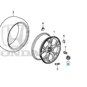 Honda Civic Type R 2015-2016 Wheel Centre Cap
