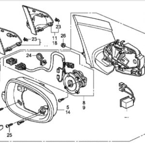Honda Civic 2006-2011 Offside Mirror