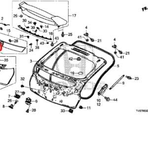 Honda Civic Type R 2015-2016 Rear H Badge