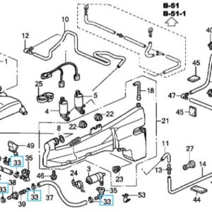 Honda CR-V 2001-2006 Headlight Washer Hose Clip