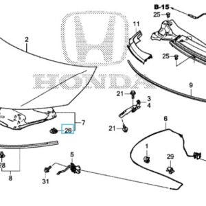 Honda Bonnet Insulator Clip - various models