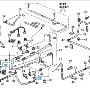 Honda CR-V 2001-2006 Headlight Washer Hose Connector