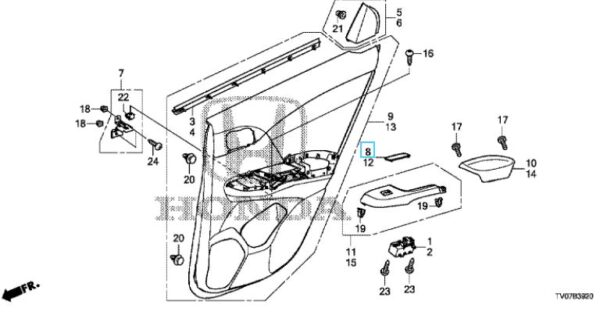 Honda Civic 2012-2016 OSR Grab Handle Cover