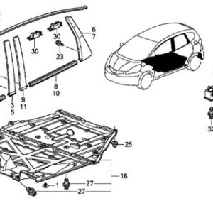 Honda Jazz 2009-2015 Nearside Rear Wing Cover