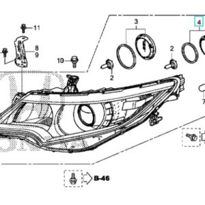 Honda Civic 2015-2016 Outer Headlight Bulb Cover