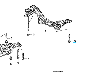 Honda CRV 2002-2018 Rear Crossmember Bolt