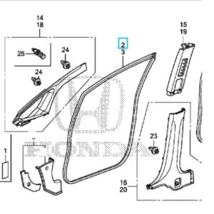 Honda Jazz 2009-2015 OSF Door Aperture Seal