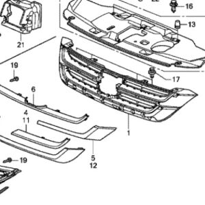 Honda CR-V EX 2010-2012 Front Grille Emblem (Radar)