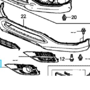 Honda CR-V ES 2013-2014 OSF Fog Light Surround
