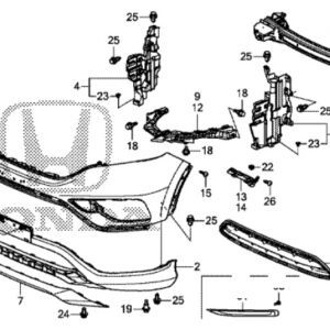 Honda CR-V EX 2015-2018 Nearside Front Fog Light Surround