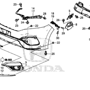Honda Jazz 2018-2020 Front Lower Centre Bumper Garnish