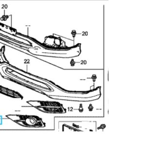 Honda CR-V 2013-2018 Nearside Fog Light Trim