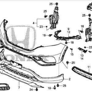 Honda CR-V EX 2015 OSF Fog Light Garnish